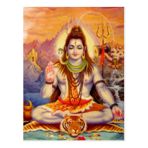 Lord Shiva Meditera Vykort