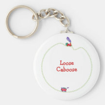 Lös Caboose Choo ChooTrain Keychain Nyckel Ringar