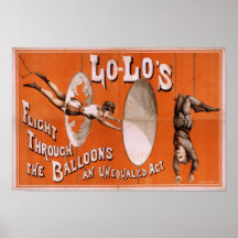 Los-Los flyg till och med Ballons agerar VAUDEVILL Posters