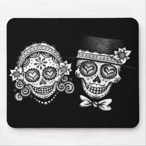 Los Novios - day of the dead Mousepad Mus Mattor
