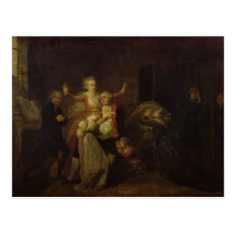 Louis XVI bjuda avsked till hans familj Vykort