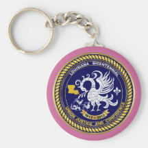 Louisiana beskådar den Bicentennial Mardi Gras log Nyckel Ring