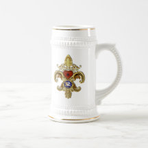 Louisiana Bicentennial Flor de lis Beskåda antyder Mugg
