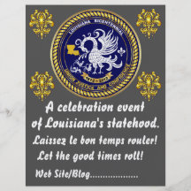 Louisiana Bicentennial Mardi Gras som partyet ser, Custom Flyer