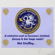 Louisiana Bicentennial Mardi Gras som partyet ser, Flyg Blad