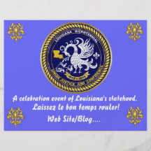 Louisiana Bicentennial Mardi Gras som partyet ser, Flyg Blad