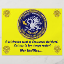 Louisiana Bicentennial Mardi Gras som partyet ser, Flygblad Designs