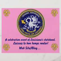 Louisiana Bicentennial Mardi Gras som partyet ser, Flygblad