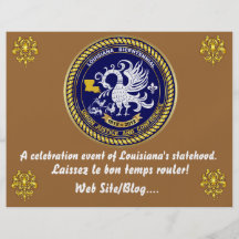 Louisiana Bicentennial Mardi Gras som partyet ser, Flygblad Designs