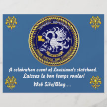 Louisiana Bicentennial Mardi Gras som partyet ser, Flygblad