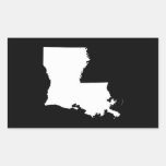Louisiana i vit och svart rektangelformat klistermärke