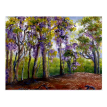 Louisiana träd och Wisteria Vykort