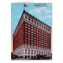 Louisville Kentucky brunt hotell Hälsningskort