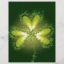 Löv för klöver för saint patrick's dayShamrock lyc Flygblad Designs