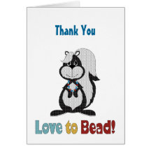 Love To Bead Thank You Card