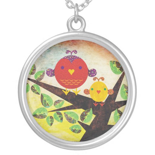 Lovebirdssterling silverhalsband