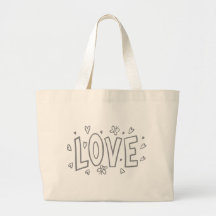 LOVEPNG SKETCHES LOVE HEART BUTTERFLIES CUTE EXPRE CANVAS BAGS