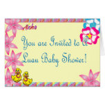 Luau Ducky baby showerinbjudan Kort