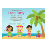 Luau födelsedagsfest inbjudan