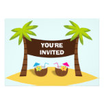 Luau partyinbjudan