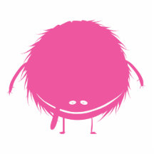 luddigt duzzlemonster för shock rosa photo cut out