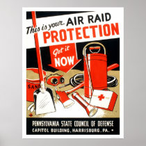 Lufta razziaskydd 1943 WPA Print