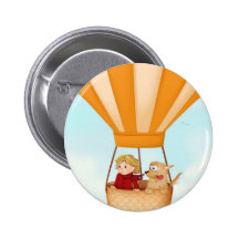 Luftballongflicka och hund pins