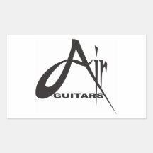 Luftgitarrer Retangel Klistermärken