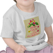 Lugna behålla och design för kärlekPlumeriakonst T Shirt