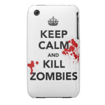lugna behålla och dödazombies Case-Mate iPhone 3 skydd