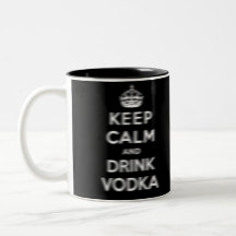 Lugna behålla och drinkvodka kaffe kopp