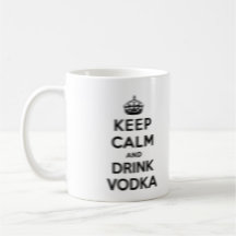 Lugna behålla och drinkvodka kaffe kopp