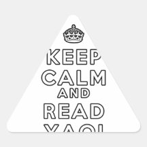 Lugnaa och lästa Yaoi för behålla Triangle Sticker