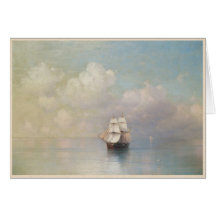 Lugnat hav för waterscape för havsIvan Aivazovsky  Kort