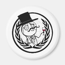 LulzSec anonym logotyp Magneter För Kylskåp