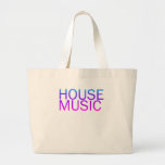 Lutning för husmusiköversvallande beröm tote bags