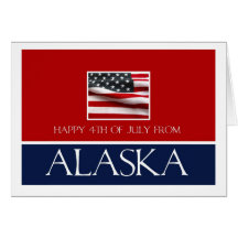 lycklig 4th Juli från alaska Kort