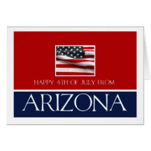 lycklig 4th Juli från arizona Hälsnings Kort
