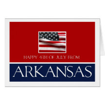 lycklig 4th Juli från arkansas Hälsnings Kort