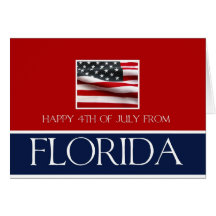 lycklig 4th Juli från florida Hälsningskort