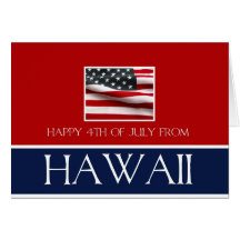 lycklig 4th Juli från hawaii Hälsningskort