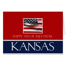 lycklig 4th Juli från Kansas Hälsnings Kort