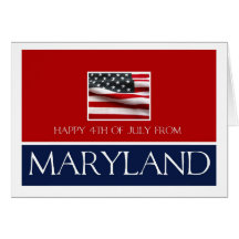 lycklig 4th Juli från Maryland Hälsnings Kort