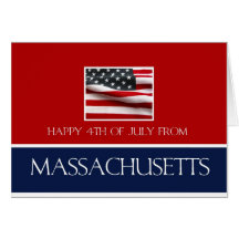 lycklig 4th Juli från Massachusetts Kort