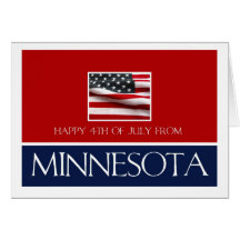 lycklig 4th Juli från Minnesota Hälsnings Kort