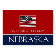lycklig 4th Juli från Nebraska Hälsningskort