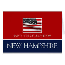 lycklig 4th Juli från New Hampshire Kort