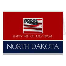 lycklig 4th Juli från North Dakota Kort