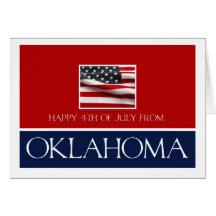 lycklig 4th Juli från Oklahoma Hälsnings Kort