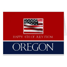 lycklig 4th Juli från Oregon Hälsningskort